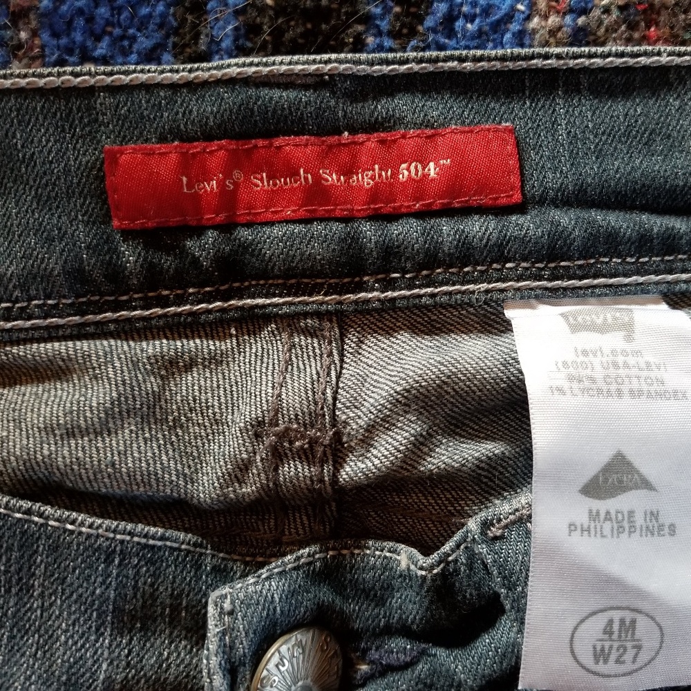 Vintage Levi's 504 Slouch Straight Leg Jeans 4M